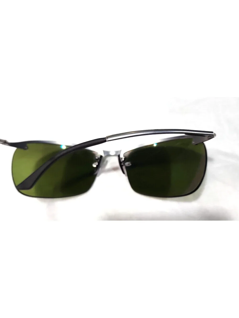 Ray Ban RB3544 029/6O Gunmetal Wrap Green Polarized Sunglasses 64-15 125